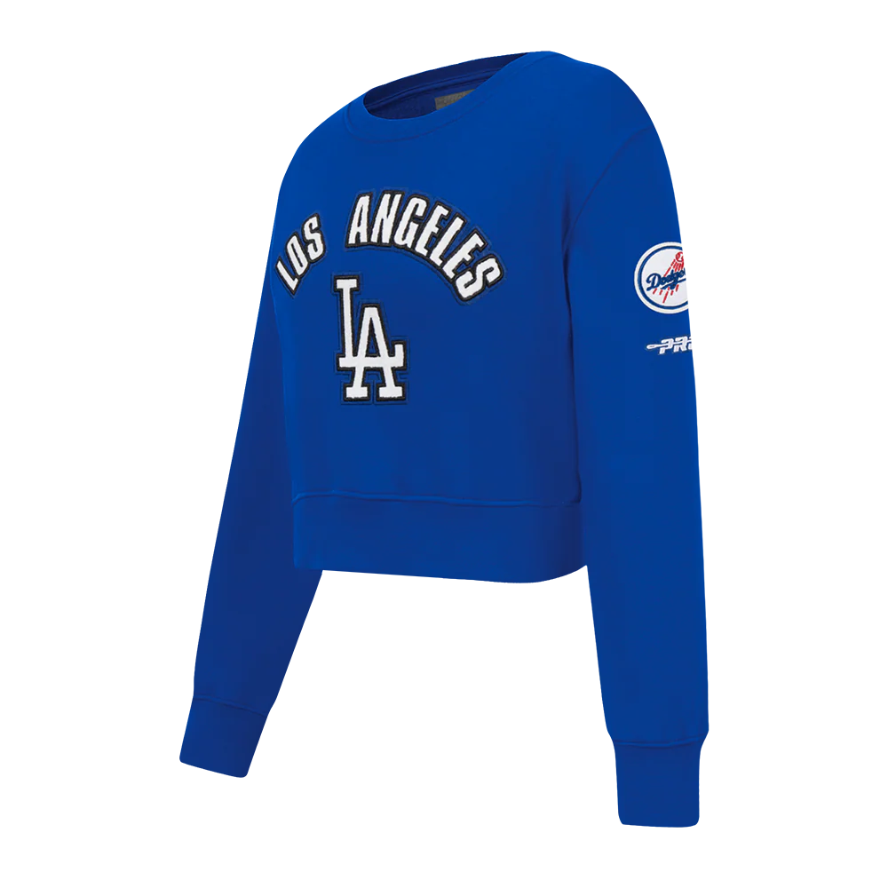 MLB LOS ANGELES DODGERS CLASSIC LITTLE GIRLS FLEECE CREWNECK