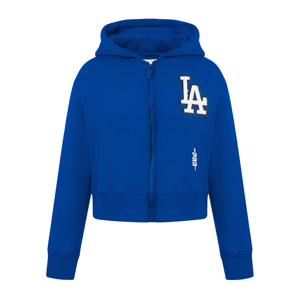 MLB LOS ANGELES DODGERS CLASSIC LITTLE GIRLS FLEECE FZ HOODIE