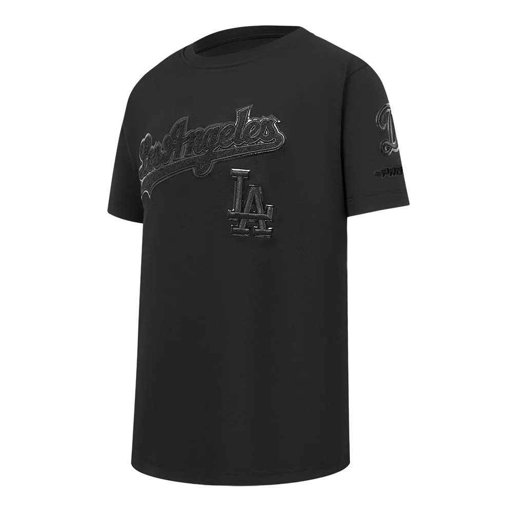 MLB LOS ANGELES DODGERS TRIPLE BLACK TODDLER BOYS SHORT SLEEVE TOP