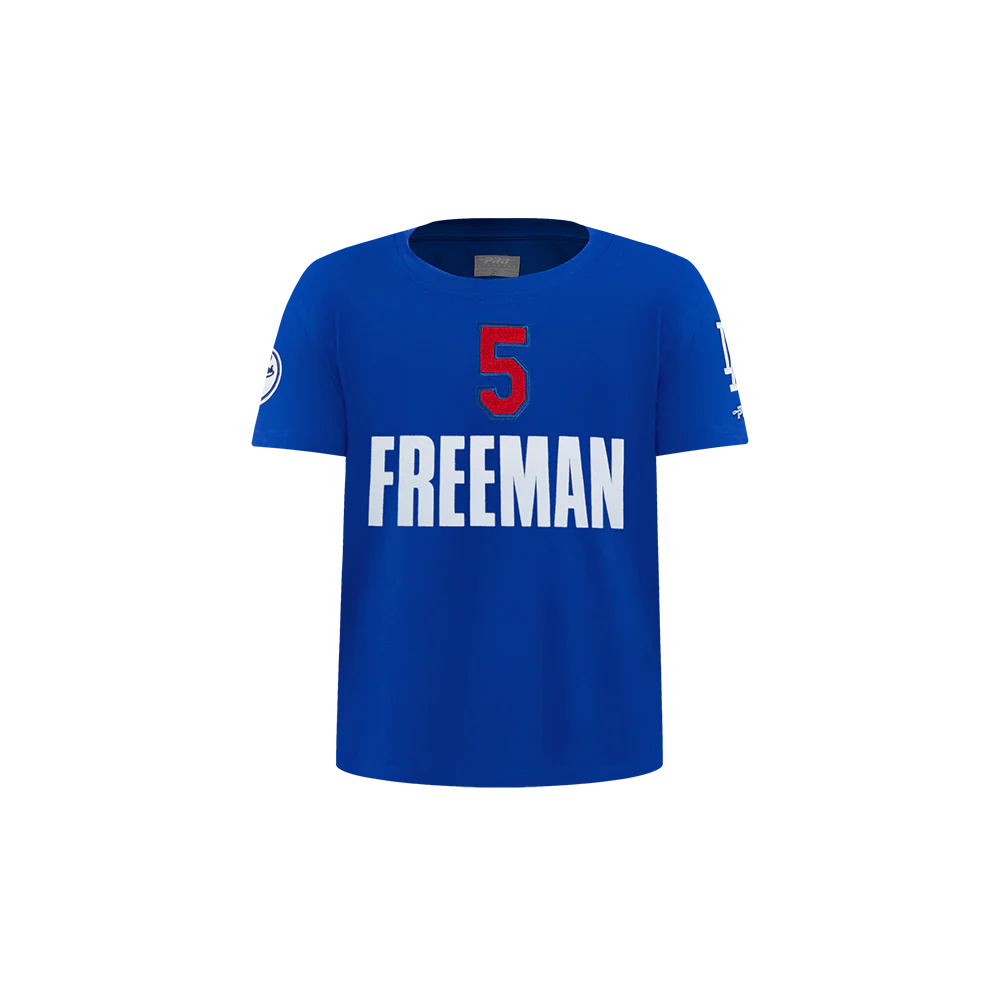 MLB LOS ANGELES DODGERS FREDDIE FREEMAN #5 CLASSIC PLAYER NAME AND NUMBER TODDLER BOYS SHORT SLEEVE TOP