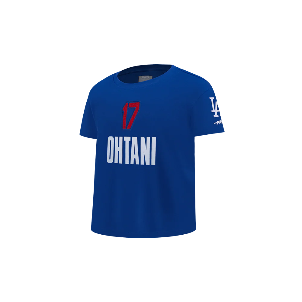 MLB LOS ANGELES DODGERS SHOHEI OHTANI #17 CLASSIC PLAYER NAME AND NUMBER TODDLER BOYS SHORT SLEEVE TOP
