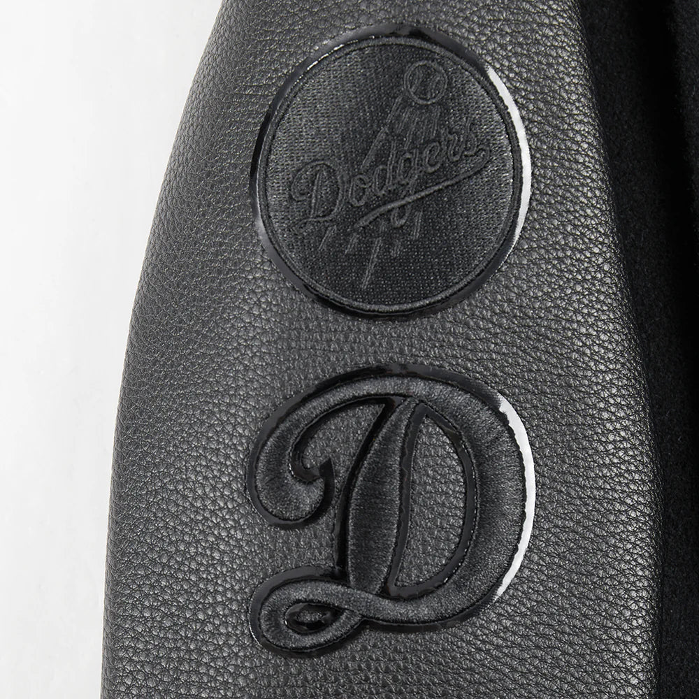 MLB LOS ANGELES DODGERS TRIPLE BLACK TODDLER BOYS WOOL VARSITY JACKET