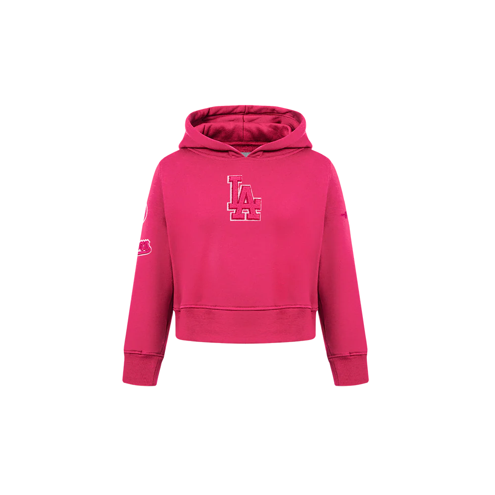 MLB LOS ANGELES DODGERS TRIPLE PINK TODDLER GIRLS FLEECE PO HOODIE