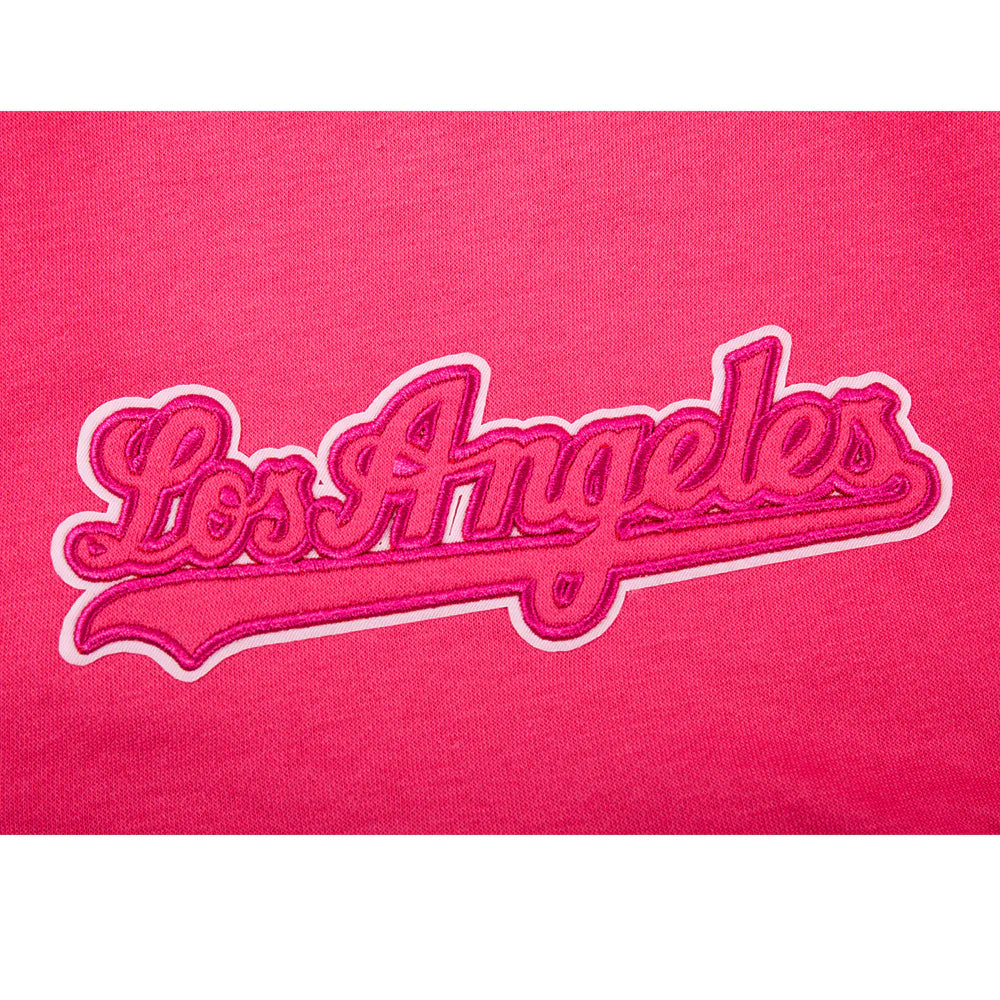 MLB LOS ANGELES DODGERS TRIPLE PINK TODDLER GIRLS FLEECE PO HOODIE