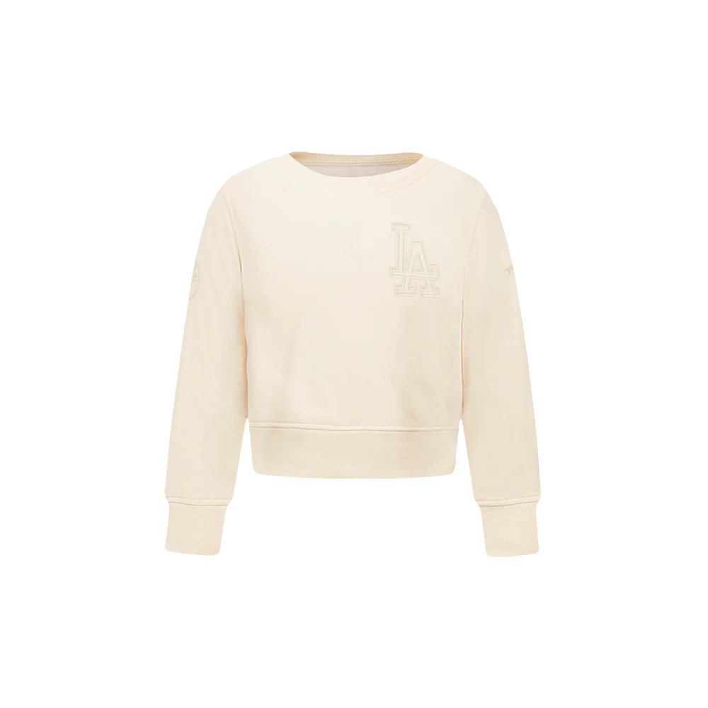 MLB LOS ANGELES DODGERS NEUTRAL TODDLER GIRLS FLEECE CREWNECK