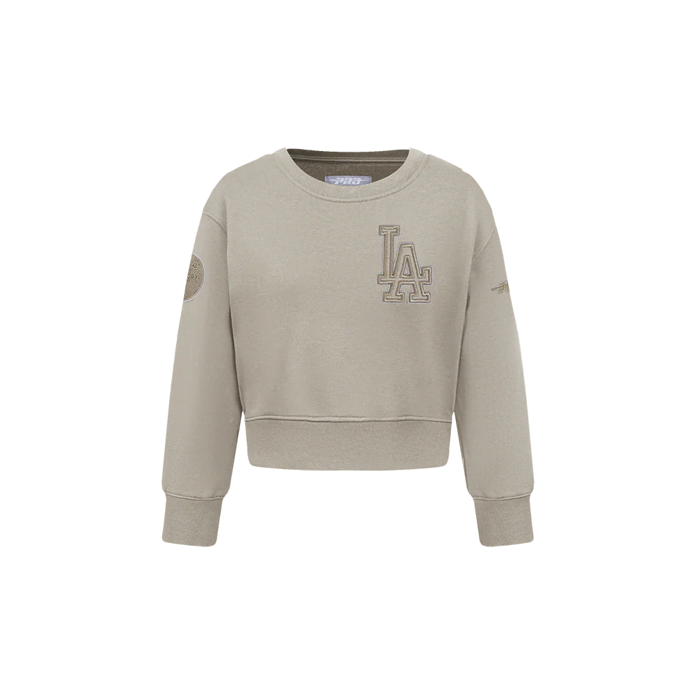 MLB LOS ANGELES DODGERS NEUTRAL TODDLER GIRLS FLEECE CREWNECK