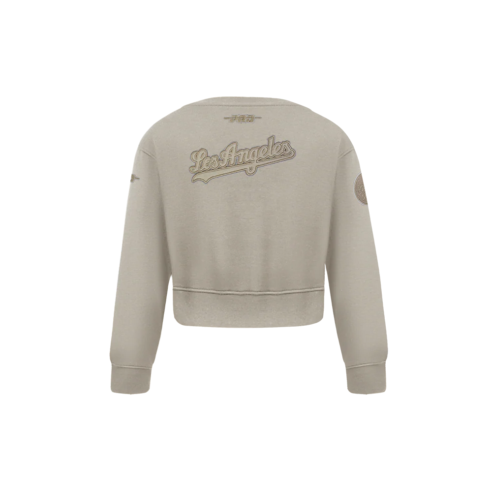 MLB LOS ANGELES DODGERS NEUTRAL TODDLER GIRLS FLEECE CREWNECK