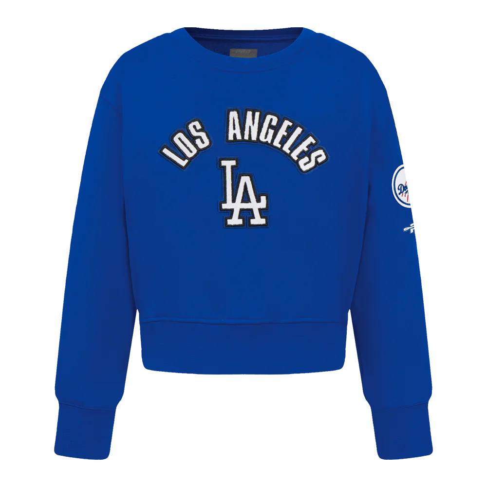 MLB LOS ANGELES DODGERS CLASSIC TODDLER GIRLS FLEECE CREWNECK