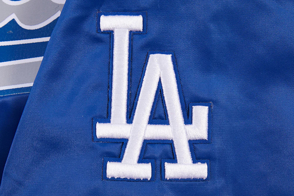 MLB LOS ANGELES DODGERS SCRIPT TAIL WOMEN'S RIB SATIN JACKET