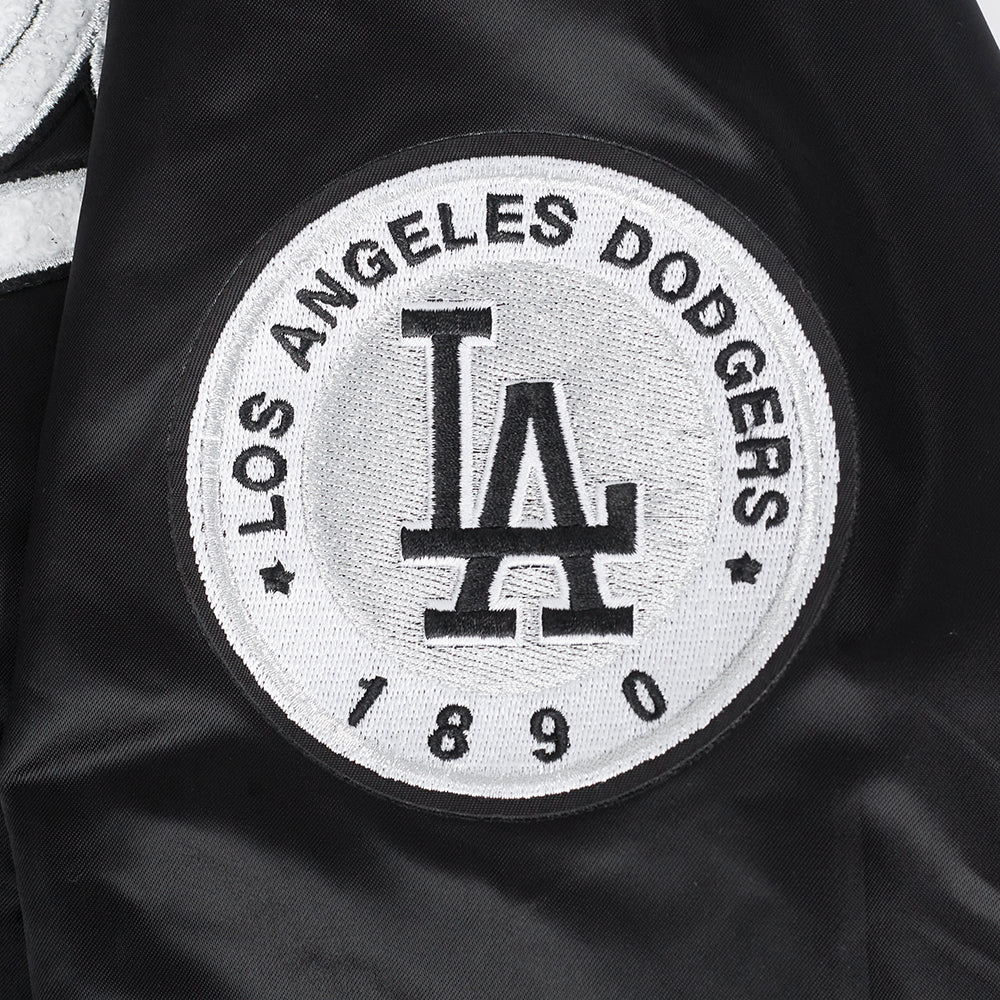 MLB LOS ANGELES DODGERS PEARLS WOMEN'S RIB SATIN JACKET