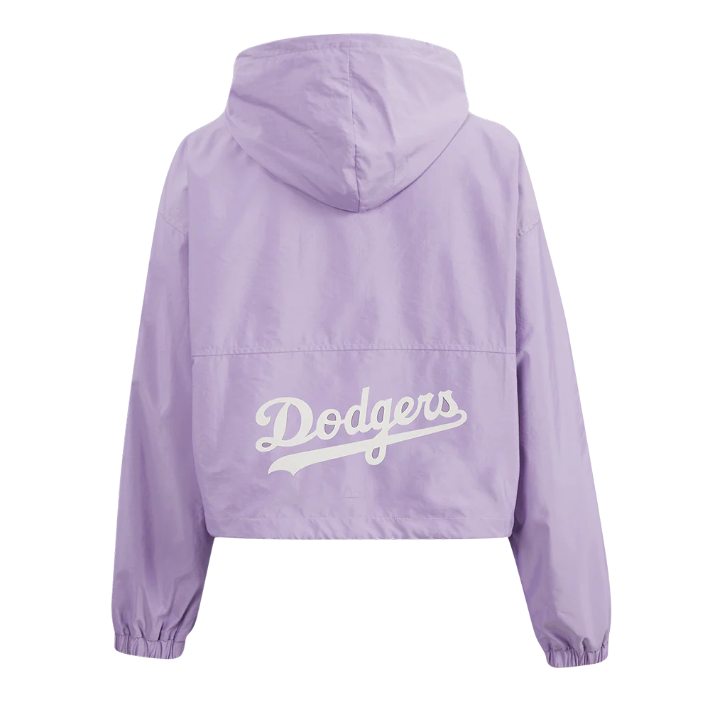 MLB LOS ANGELES DODGERS HOLOGRAM WOMEN'S 1/2 ZIP WIND JACKET
