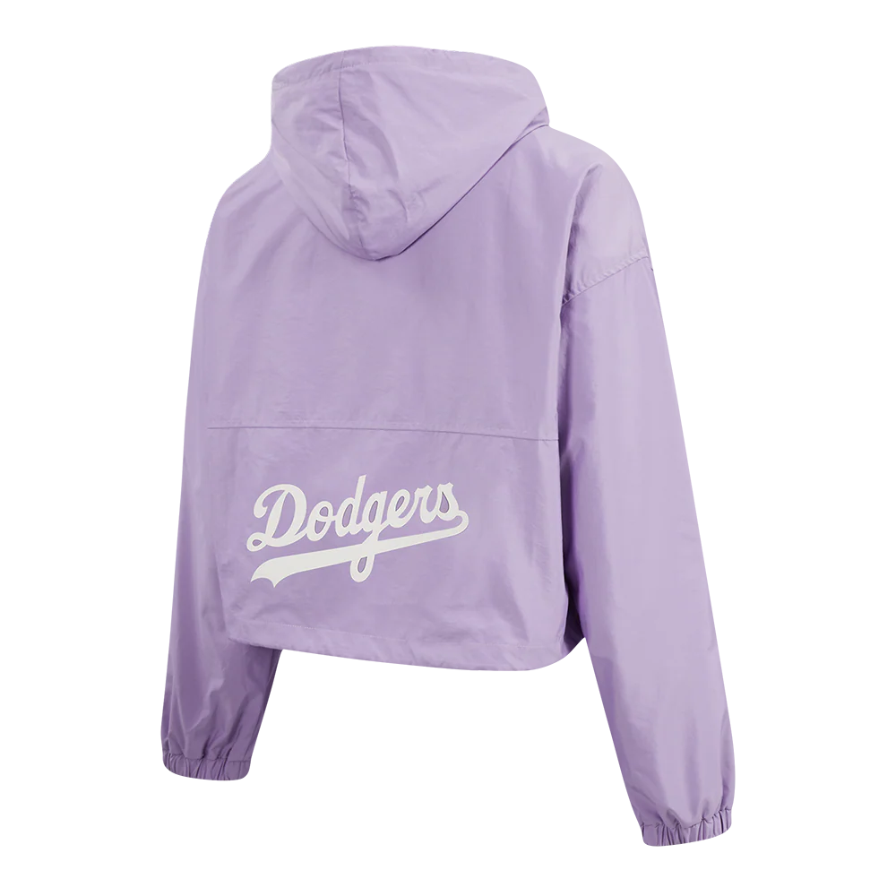 MLB LOS ANGELES DODGERS HOLOGRAM WOMEN'S 1/2 ZIP WIND JACKET