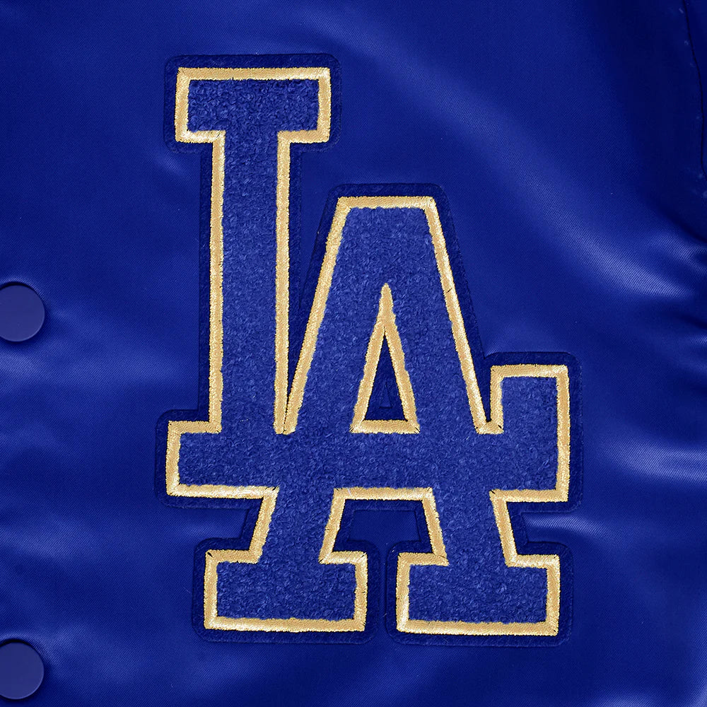 MLB LOS ANGELES DODGERS WORLD SERIES WOMEN'S RIB SATIN JACKET