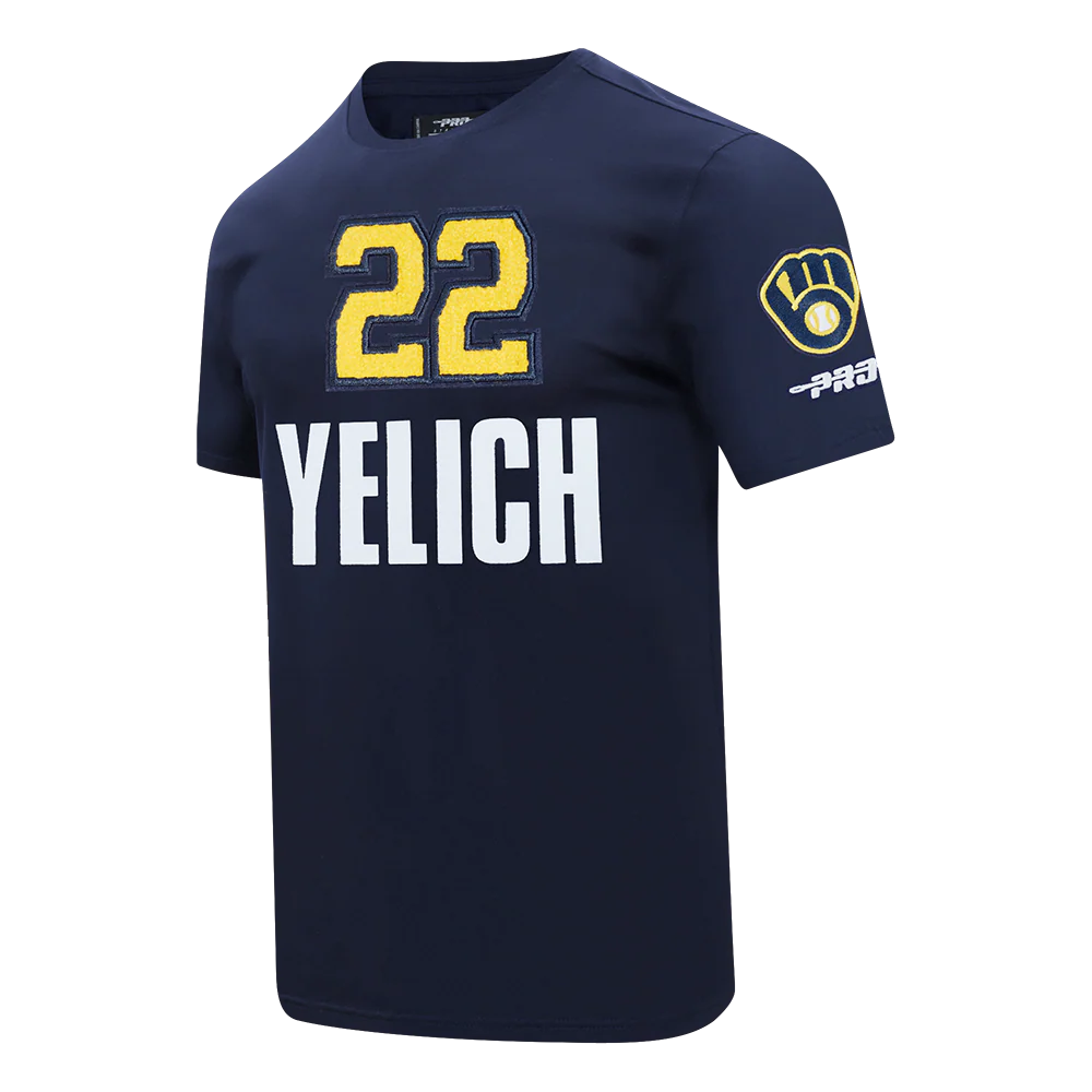 MLB MILWAUKEE BREWERS CHRISTIAN YELICH #22 CLASSIC MEN'S SINGLE JERSEY MEN'S TOP