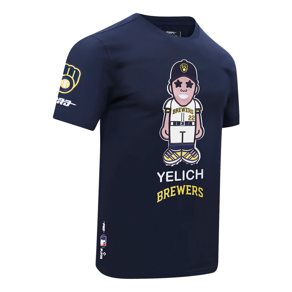 MLB MILWAUKEE BREWERS CHRISTIAN YELICH #22 AVATAR SINGLE JERSEY MEN'S TOP