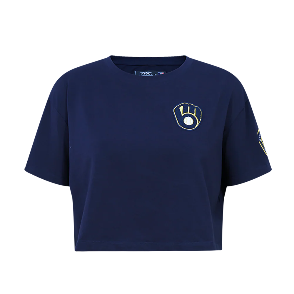 MLB MILWAUKEE BREWERS CLASSIC WOMEN'S BOXY TOP