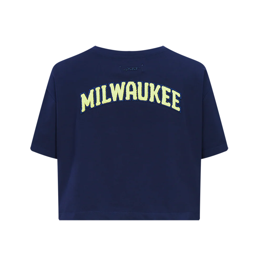 MLB MILWAUKEE BREWERS CLASSIC WOMEN'S BOXY TOP