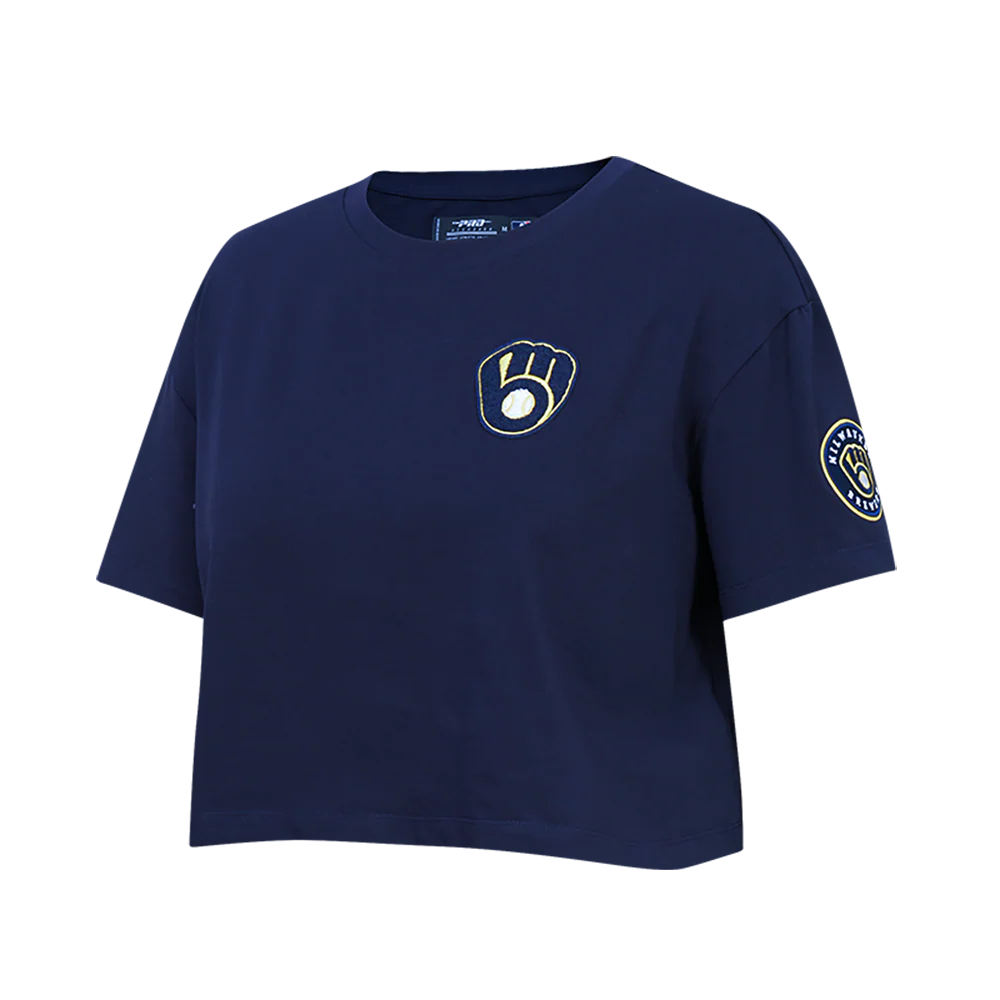 MLB MILWAUKEE BREWERS CLASSIC WOMEN'S BOXY TOP