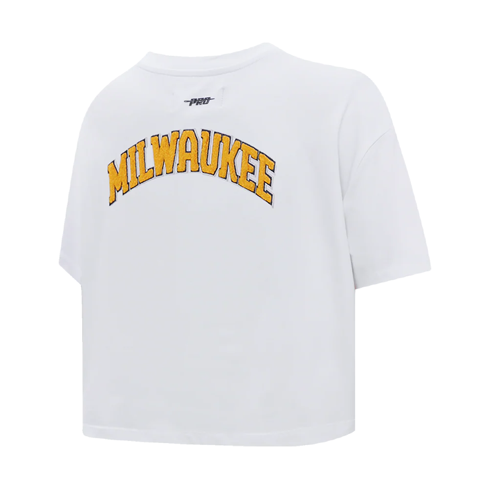 MLB MILWAUKEE BREWERS CLASSIC WOMEN'S BOXY TOP