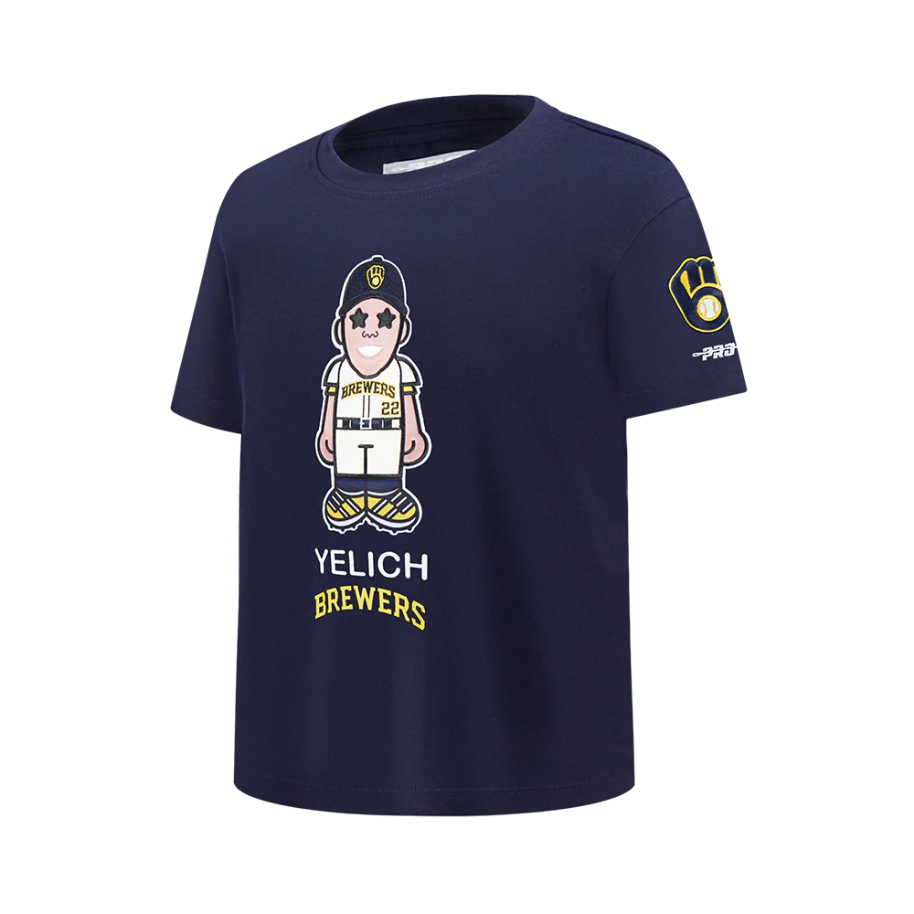 MLB MILWAUKEE BREWERS CHRISTIAN YELICH #22 AVATAR BIG BOYS SHORT SLEEVE TOP