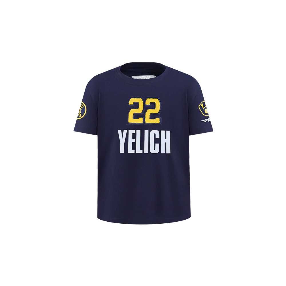 MLB MILWAUKEE BREWERS CHRISTIAN YELICH #22 CLASSIC PLAYER NAME AND NUMBER TODDLER BOY'S TEE