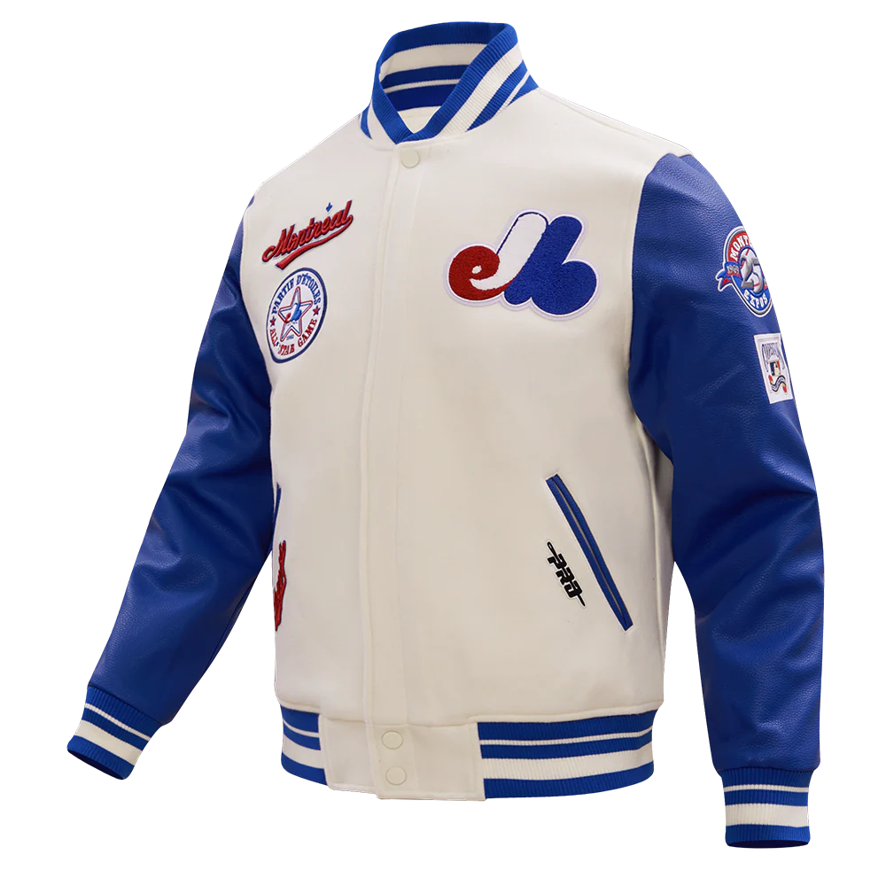 MLB MONTREAL EXPOS RETRO CLASSIC MEN'S RIB WOOL VARSITY JACKET