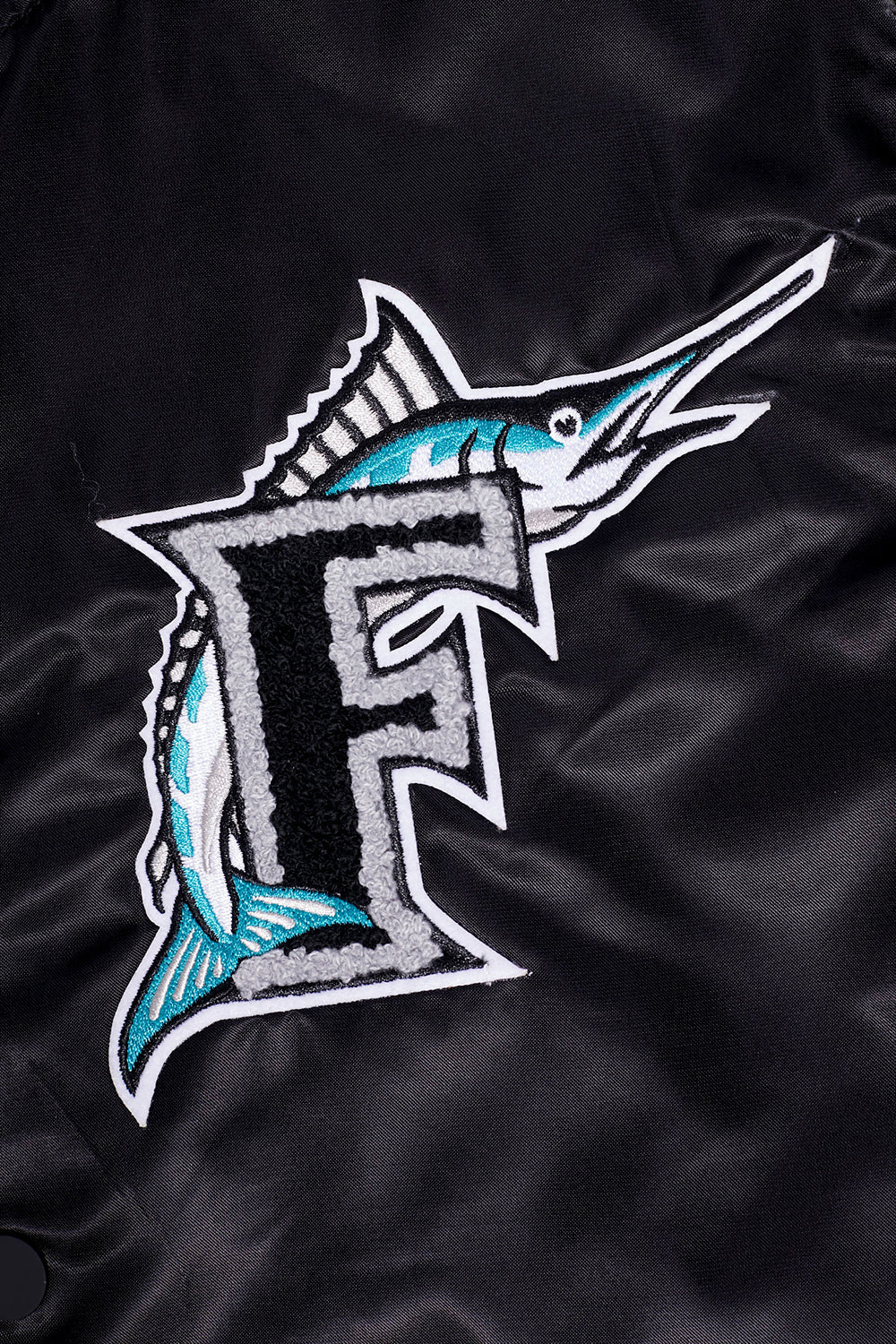 MLB FLORIDA MARLINS RETRO CLASSIC MEN'S RIB SATIN JACKET