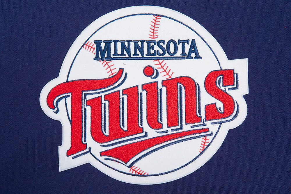 MLB MINNESOTA TWINS RETRO CLASSIC WOMEN'S RIB CROPPED PULLOVER HOODIE