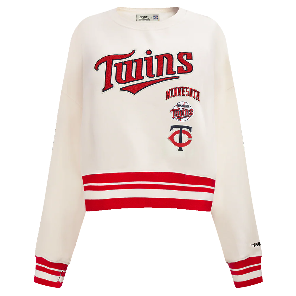 MLB MINNESOTA TWINS RETRO CLASSIC WOMEN'S RIB CREWNECK