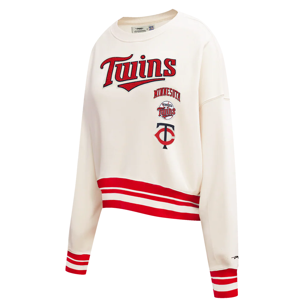 MLB MINNESOTA TWINS RETRO CLASSIC WOMEN'S RIB CREWNECK