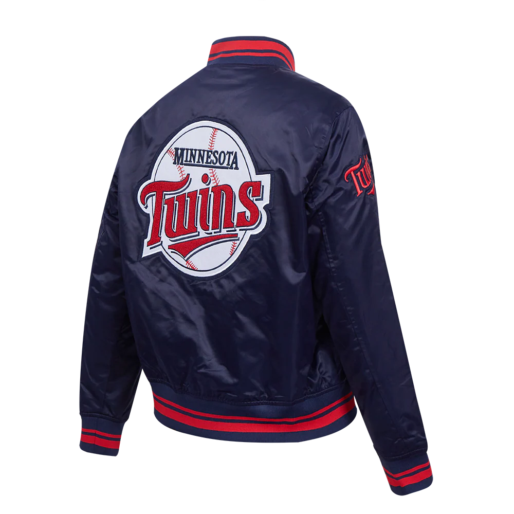 MLB MINNESOTA TWINS RETRO CLASSIC WOMEN'S RIB SATIN JACKET