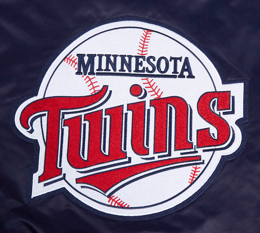 MLB MINNESOTA TWINS RETRO CLASSIC WOMEN'S RIB SATIN JACKET