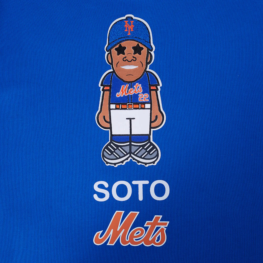 MLB NEW YORK METS JUAN SOTO #22 AVATAR MEN'S FLEECE PULLOVER HOODIE