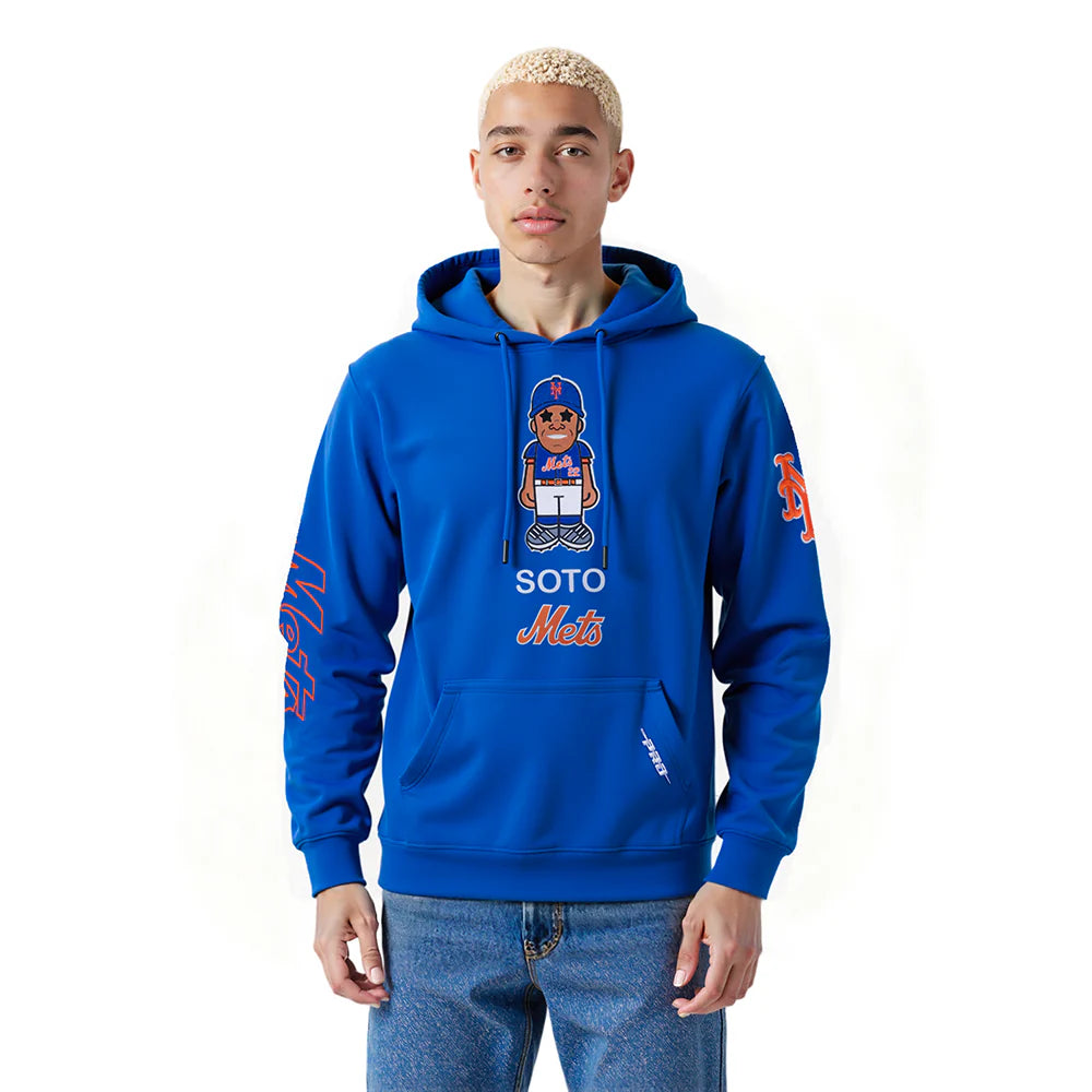 MLB NEW YORK METS JUAN SOTO #22 AVATAR MEN'S FLEECE PULLOVER HOODIE