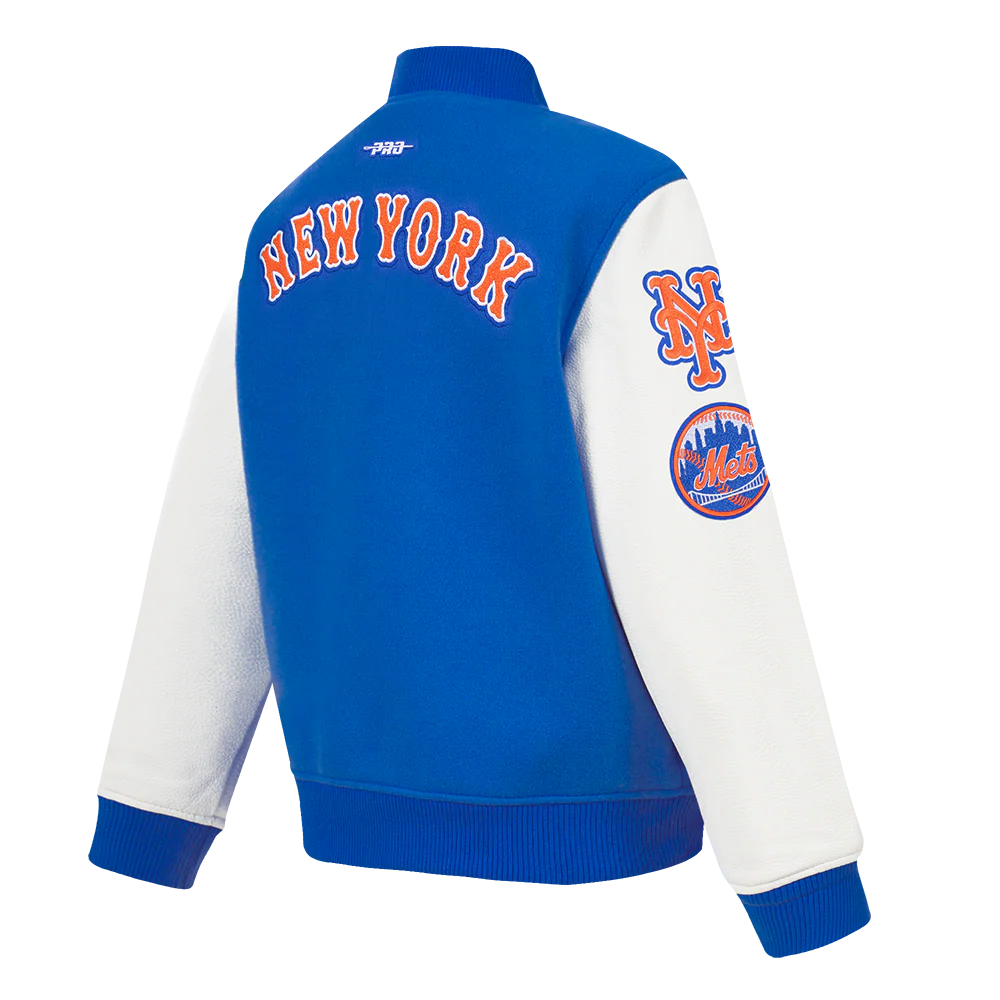 MLB NEW YORK METS CLASSIC BIG BOYS WOOL VARSITY JACKET