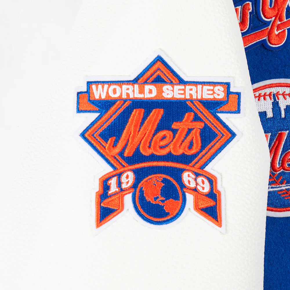 MLB NEW YORK METS RETRO CLASSIC BIG BOYS RIB WOOL VARSITY JACKET