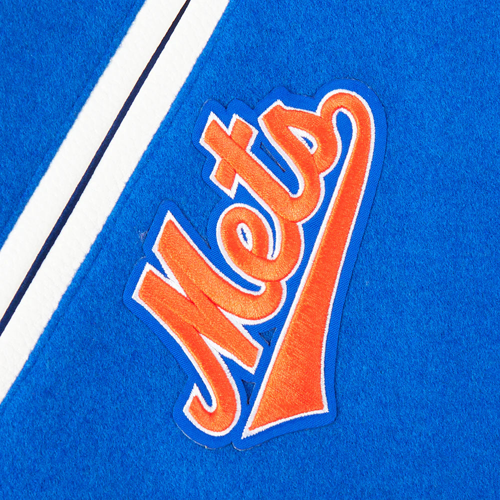 MLB NEW YORK METS RETRO CLASSIC BIG BOYS RIB WOOL VARSITY JACKET