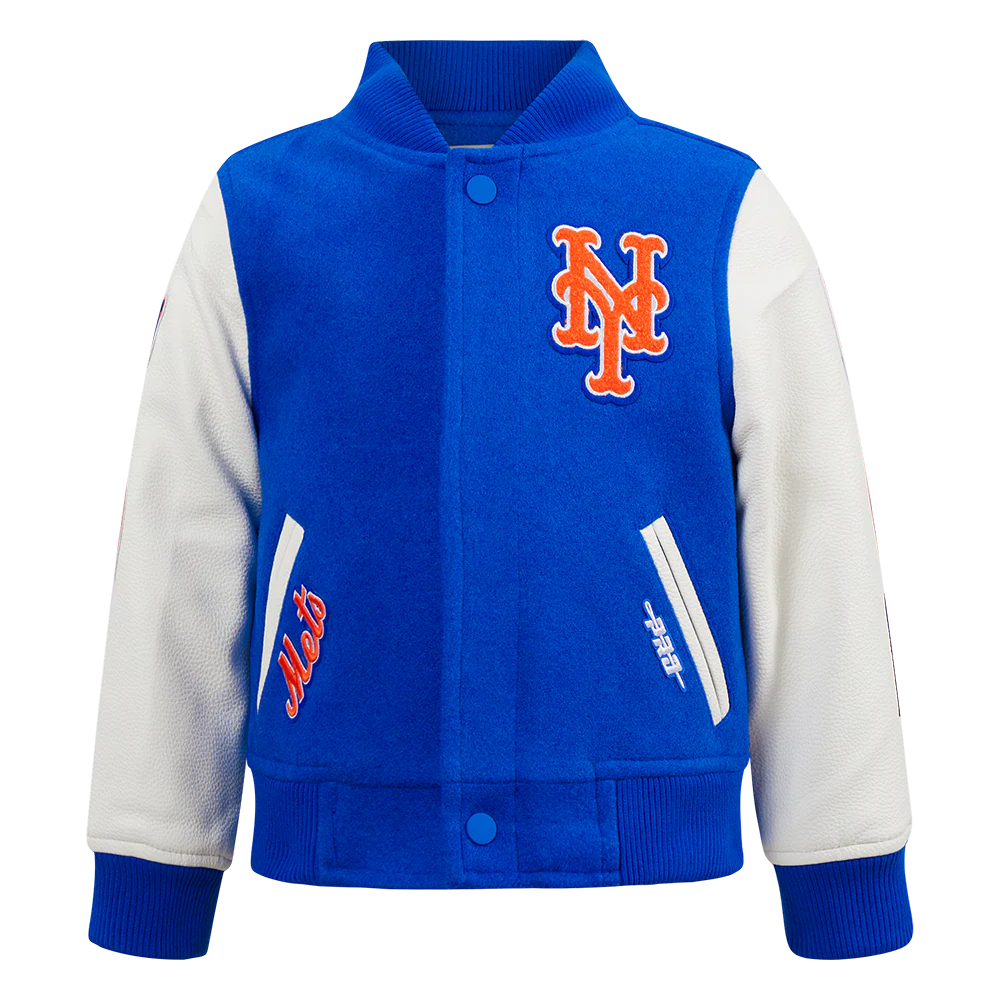 MLB NEW YORK METS CLASSIC TODDLER BOYS WOOL VARSITY JACKET