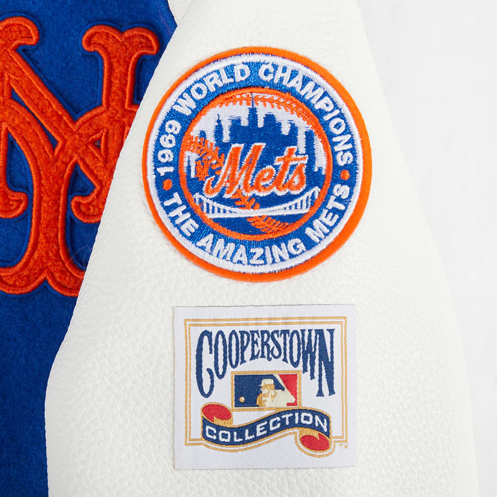 MLB NEW YORK METS RETRO CLASSIC TODDLER BOYS RIB WOOL VARSITY JACKET