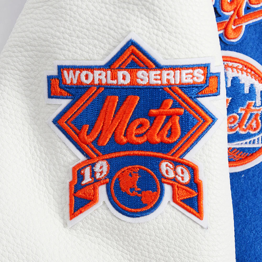 MLB NEW YORK METS RETRO CLASSIC TODDLER BOYS RIB WOOL VARSITY JACKET