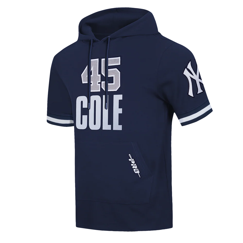 MLB NEW YORK YANKEES GERRIT COLE #45 CLASSIC PLAYER NAME AND NUMBER MEN'S SHORT SLEEVE PULLOVER HOODIE