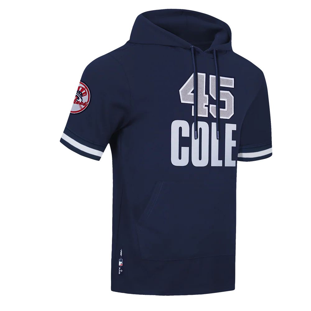 MLB NEW YORK YANKEES GERRIT COLE #45 CLASSIC PLAYER NAME AND NUMBER MEN'S SHORT SLEEVE PULLOVER HOODIE