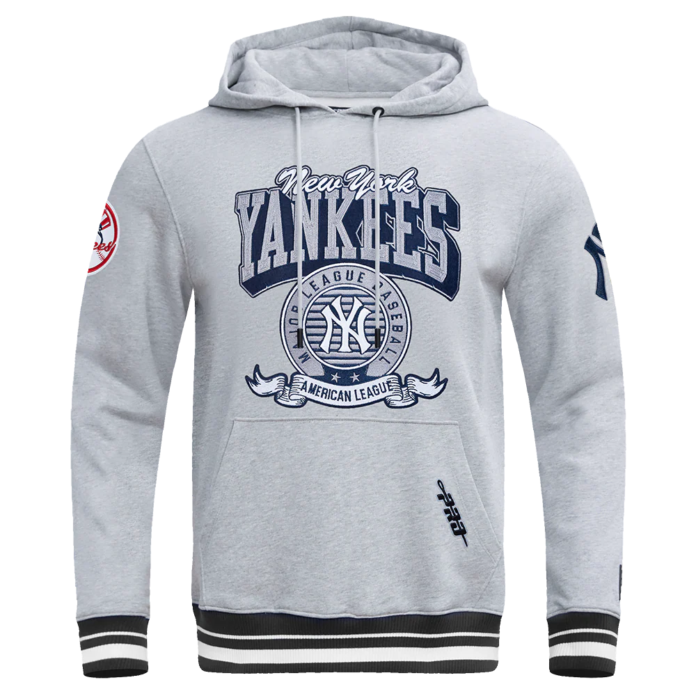 MLB NEW YORK YANKEES TEAM BADGE MEN'S RIB FLC PO HOODIE