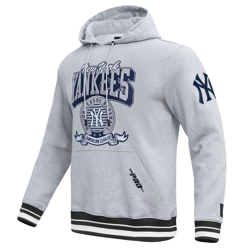 MLB NEW YORK YANKEES TEAM BADGE MEN'S RIB FLC PO HOODIE