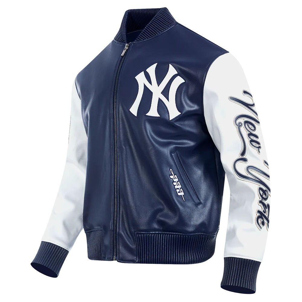 MLB NEW YORK YANKEES CITY SIGNATURE MEN'S LEATHER VARSITY JACKET