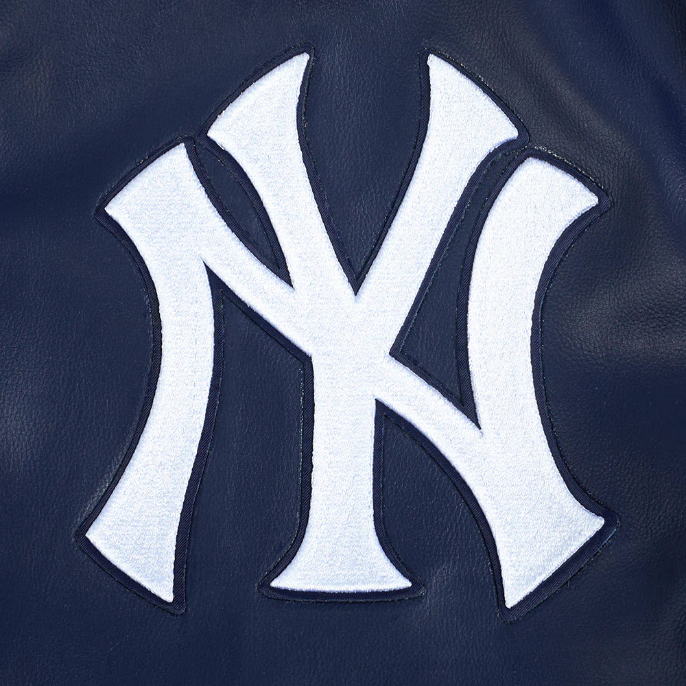MLB NEW YORK YANKEES CITY SIGNATURE MEN'S LEATHER VARSITY JACKET