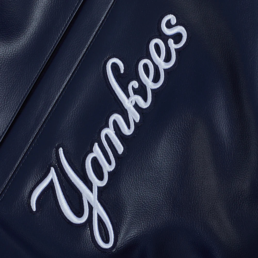 MLB NEW YORK YANKEES CITY SIGNATURE MEN'S LEATHER VARSITY JACKET