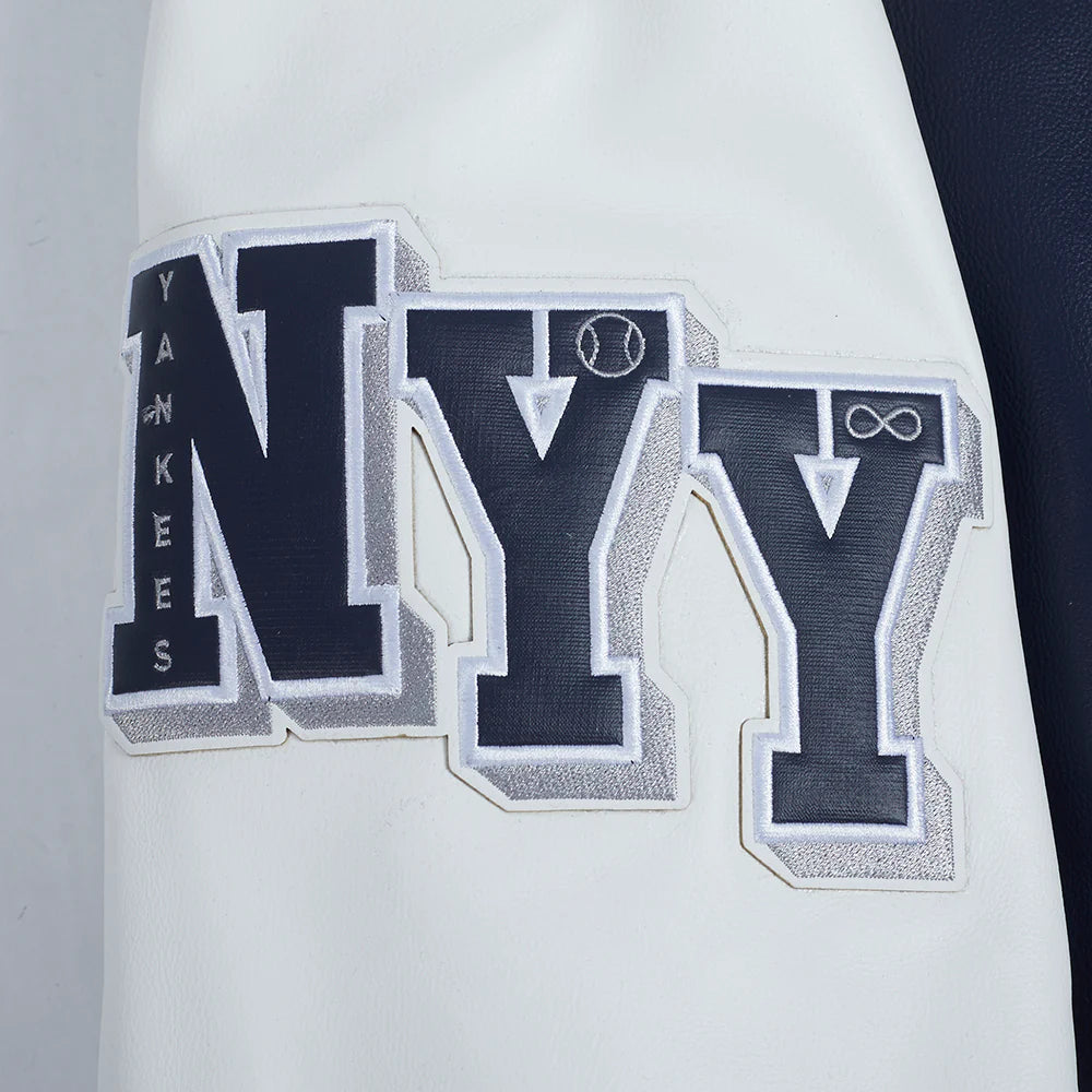 MLB NEW YORK YANKEES CITY SIGNATURE MEN'S LEATHER VARSITY JACKET