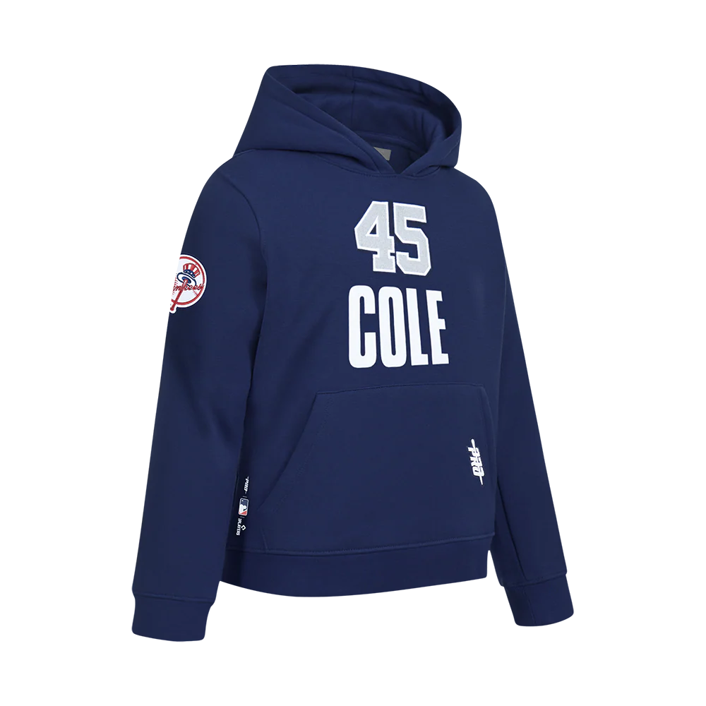 MLB NEW YORK YANKEES GERRIT COLE #45 CLASSIC PLAYER NAME AND NUMBER BIG BOY'S FLC PO HOODIE