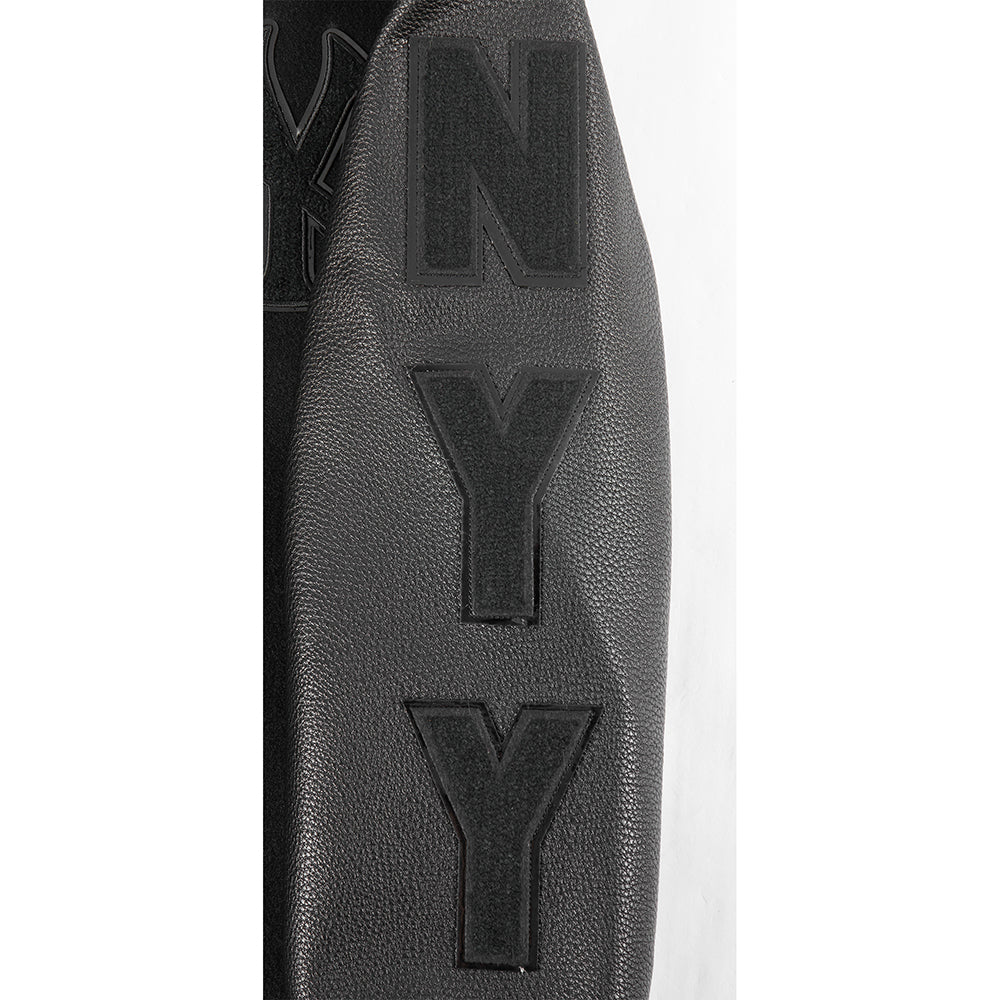 MLB NEW YORK YANKEES TRIPLE BLACK BIG BOYS WOOL VARSITY JACKET